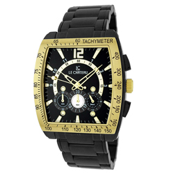 Le Chateau Gun-metal Watch with Chrono & Military time Sports Dinamica Collection - 5409MCHR