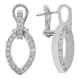 Petit Marquis Diamond Earrings - 18k White Gold