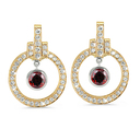 Round Diamond Earrings With Bow Embellishments In 18K White ...