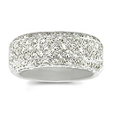 Diamond Pave Ladies' Ring in 18k White Gold
