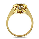 Vintage Minute Pave Semi-Mount - Pear in 18k Yellow Gold